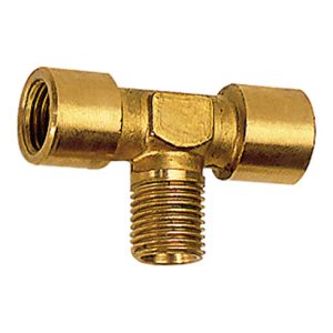 Riegler T-Stück, innen/außen/innen, G/R 1/8, SW 10, Messing blank