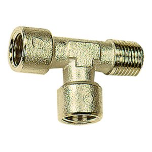 Riegler T-Stück, innen/innen/außen, G/R 1 SW 30, Messing vernickelt Riegler T-Stück, innen/innen/außen, G/R 1 SW 30, Messing vernickelt