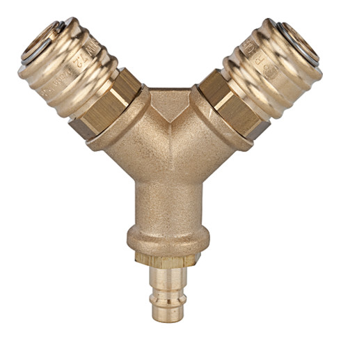 Riegler Verteiler, 2 Schnellverschlusskuppl. NW7,2, Nippel NW7,2-7,8 G1/2