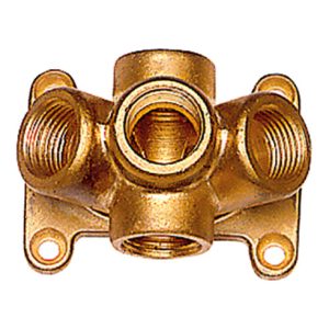 Riegler Verteiler zur Wandbefestigung, 5 Anschl. G 1/2, 3 Anschl. vorne Riegler Verteiler zur Wandbefestigung, 5 Anschl. G 1/2, 3 Anschl. vorne