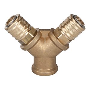 Riegler Verteiler mit 2 Schnellverschlusskupplungen NW 7,2, G 3/8 IG Riegler Verteiler mit 2 Schnellverschlusskupplungen NW 7,2, G 3/8 IG