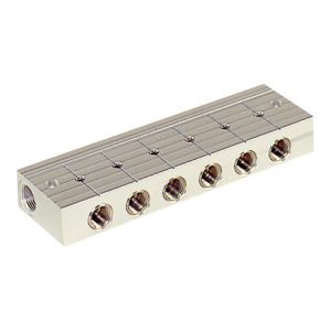 Riegler Verteilerleiste 10 integrierte Kugelhähne, Alu-Druckguss, G 3/8