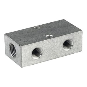 Riegler Verteilerleiste, Abgänge beidseitig, 2 x 1/2, 6 + 6 x 1/4, Alu Riegler Verteilerleiste, Abgänge beidseitig, 2 x 1/2, 6 + 6 x 1/4, Alu