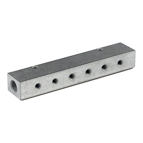 Riegler Verteilerleiste, Abgänge einseitig, Eingang 2x1/8, Ausgang 2xM5