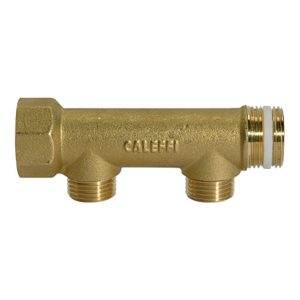 Riegler Verteilerrohr, 2 Abgänge, Eingang 2×1, Ausgang 2×1/2 AG, MS Riegler Verteilerrohr, 2 Abgänge, Eingang 2×1, Ausgang 2×1/2 AG, MS