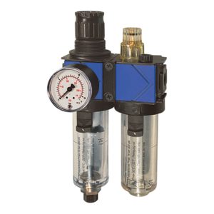 Riegler Wartungseinheit 2-tlg. »variobloc«, mit PC-Behälter, BG 2, G 1/2 Riegler Wartungseinheit 2-tlg. »variobloc«, mit PC-Behälter, BG 2, G 1/2