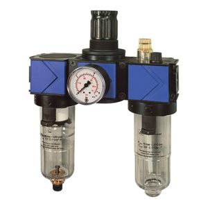 Riegler Wartungseinheit 3-tlg. »variobloc«, mit PC-Behälter, BG 1, G 1/4 Riegler Wartungseinheit 3-tlg. »variobloc«, mit PC-Behälter, BG 1, G 1/4