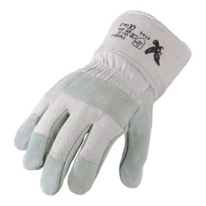 Rindspaltlederhandschuh natur Gr. 11 gefüttert Doppelnaht Handrücken u. Stulpe Rindspaltlederhandschuh natur Gr. 11 gefüttert Doppelnaht Handrücken u. Stulpe