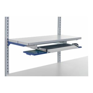 Rocholz Ablageboden mit Tastaturauszug SYSTEM FLEX für Breite 1000 mm RAL9006+5010 Rocholz Ablageboden mit Tastaturauszug SYSTEM FLEX für Breite 1000 mm RAL9006+5010