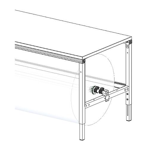 Rocholz Achssatz für Packtisch System Flex, für Tischbreite 1600 mm