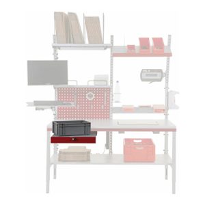 Rocholz Arbeitsflächenerweiterung SYSTEM FLEX 580x500x140 mm RAL9006/3003 Rocholz Arbeitsflächenerweiterung SYSTEM FLEX 580x500x140 mm RAL9006/3003