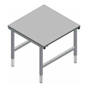 Rocholz Ecktisch SYSTEM 2000 freistehend mit 4 Füßen 920x920x690-960 mm