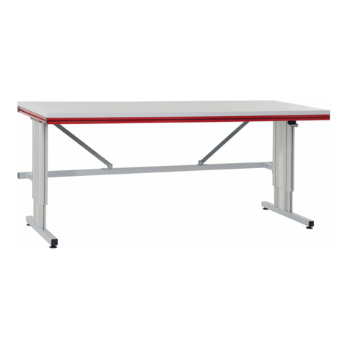 Rocholz Grundtisch mit Elektrohöhenverstellung SYSTEM FLEX 2000x800x720-1120 mm RAL9006/3003