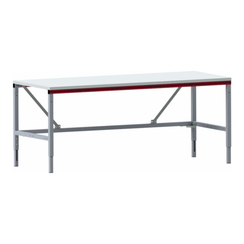 Rocholz Grundtisch SYSTEM FLEX 1600x800x690-960 mm RAL9006/3003