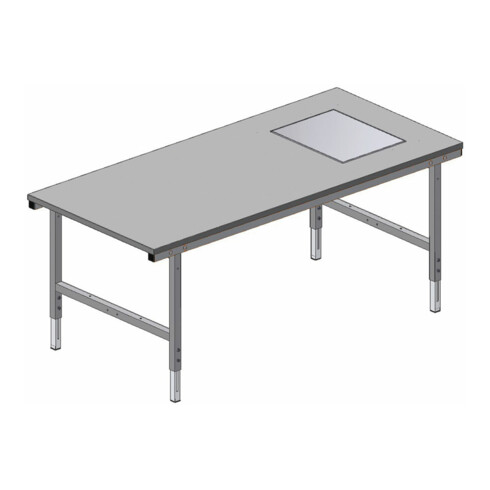 Rocholz Pack- und Arbeitstisch mit eichfähige Waage SYSTEM 2000 2000x920x690-960 mm