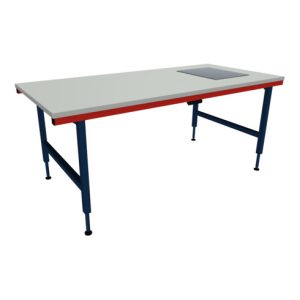Rocholz Pack- und Arbeitstisch mit Waage SYSTEM 2000 2000x920x710-960 mm höhenverstellbar durch Motor Rocholz Pack- und Arbeitstisch mit Waage SYSTEM 2000 2000x920x710-960 mm höhenverstellbar durch Motor