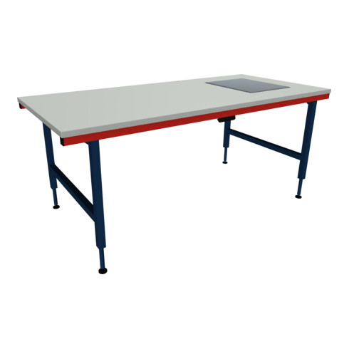 Rocholz Pack- und Arbeitstisch mit Waage SYSTEM 2000 2000x920x710-960 mm höhenverstellbar durch Motor