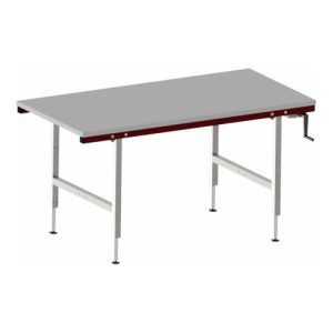Rocholz Pack- und Arbeitstisch SYSTEM 1600 1600x800x710-960 mm mit Kurbelverstellung Rocholz Pack- und Arbeitstisch SYSTEM 1600 1600x800x710-960 mm mit Kurbelverstellung