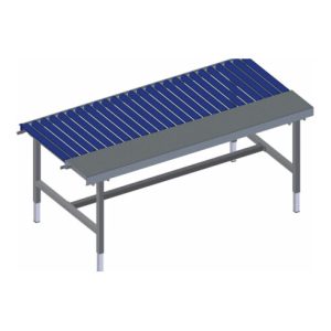 Rocholz Rollenbahntisch mit Arbeitsfläche SYSTEM 2000 1955x920x710-960 mm höhenverstellbar durch Kurbel Rocholz Rollenbahntisch mit Arbeitsfläche SYSTEM 2000 1955x920x710-960 mm höhenverstellbar durch Kurbel