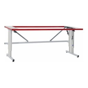 Rocholz Tischgestell E SYSTEM FLEX 1200x800x690-1090 mm RAL9006/3003