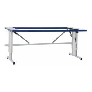 Rocholz Tischgestell E SYSTEM FLEX 1600x800x690-1090 mm RAL9006/5010