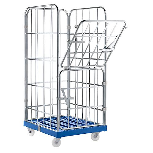 Rollbox, 4-seitig, 724 x 815 x 1640 mm, dunkelblau