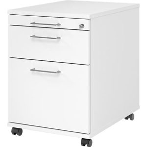 Rollcontainer 126 Breno, 1 Schub, 1 Utensilienauszug & 1 Hängeregistraturschub, abschließbar, B 428 x T 580 x H 590 mm, weiß Rollcontainer 126 Breno, 1 Schub, 1 Utensilienauszug & 1 Hängeregistraturschub, abschließbar, B 428 x T 580 x H 590 mm, weiß
