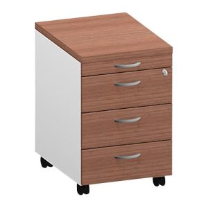 Rollcontainer ARLON-OFFICE, B 420 x T 560 x H 585 mm, Nuss Canaletto Rollcontainer ARLON-OFFICE, B 420 x T 560 x H 585 mm, Nuss Canaletto