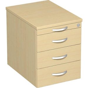 Rollcontainer PALENQUE, 3 Schübe, Utensilienauszug, B 430 x T 600 x H 566 mm, Ahorn Rollcontainer PALENQUE, 3 Schübe, Utensilienauszug, B 430 x T 600 x H 566 mm, Ahorn