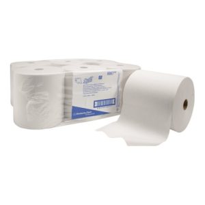 Rollenhandtuch SCOTT® 6667 1-lagig weiß L304ca.mxB200ca.mm KT=6 Rollen Rollenhandtuch SCOTT® 6667 1-lagig weiß L304ca.mxB200ca.mm KT=6 Rollen