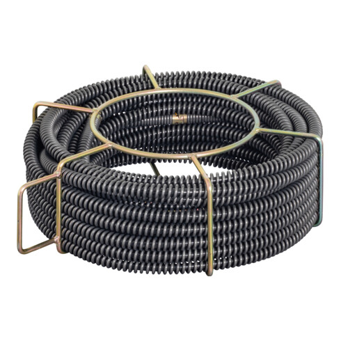 Roller Rohrreinigungsspiralen mit Seele Durchmesser 22mm x 4,5 m lang im Spiralenkorb