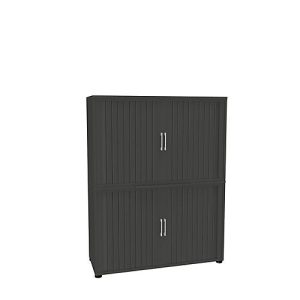 Rollladenschrank, 4 OH, 2teilig, ohne Mitteltrennwand, B 1200 mm, graphit Rollladenschrank, 4 OH, 2teilig, ohne Mitteltrennwand, B 1200 mm, graphit