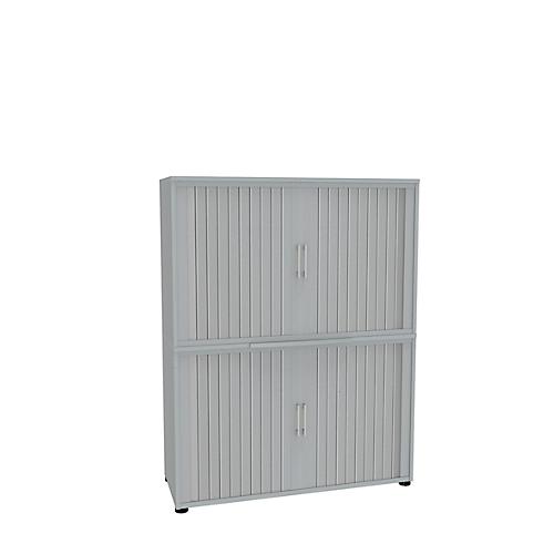 Rollladenschrank, 4 OH, 2teilig, ohne Mitteltrennwand, B 1200 mm, lichtgrau
