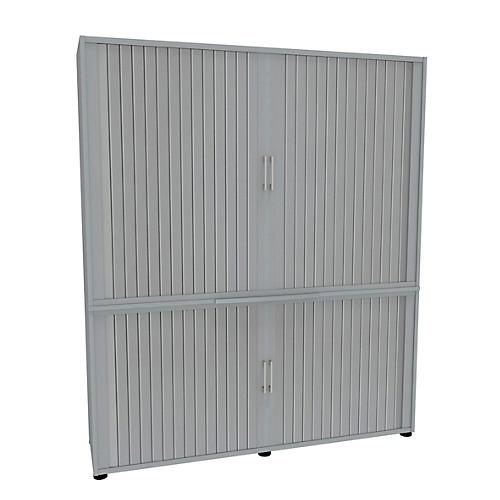 Rollladenschrank, 5 OH, 2teilig, mit Mitteltrennwand, B 1600 mm, lichtgrau