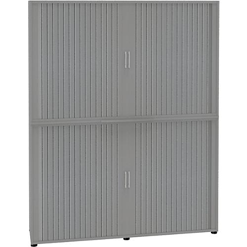 Rollladenschrank, 6 OH, 2teilig, mit Mitteltrennwand, B 1800 mm, silber