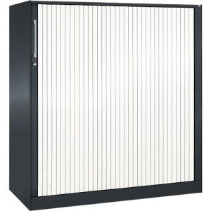 Rollladenschrank ASISTO C 3000, 3 Ordnerhöhen, B 1200 mm, anthrazit/weiß Rollladenschrank ASISTO C 3000, 3 Ordnerhöhen, B 1200 mm, anthrazit/weiß