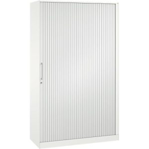 Rollladenschrank ASISTO C 3000, 5 Ordnerhöhen, mit Akustik-Rollladen, 1200 mm Breite, weiß/weiß Rollladenschrank ASISTO C 3000, 5 Ordnerhöhen, mit Akustik-Rollladen, 1200 mm Breite, weiß/weiß