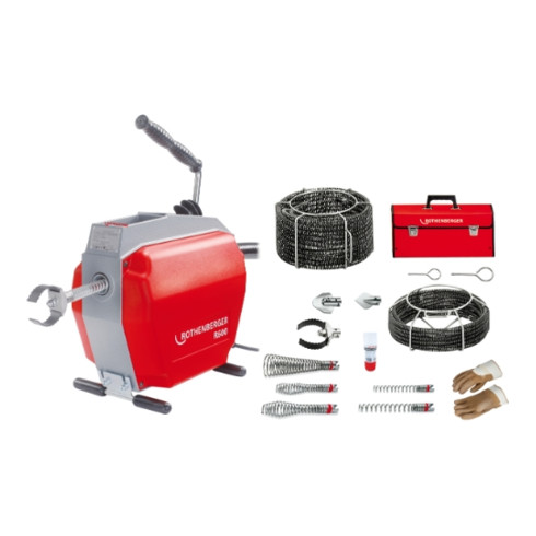 Rothenberger R600 Rohrreinigungsmaschine mit Spiralen-/Werkzeugset 16-22 mm