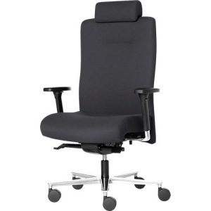 ROVO Bürostuhl SUMO 8030 S7, mit Armlehnen, Synchronmechanik, bis 200 kg, Muldensitz, Kopfstütze, anthrazit/alusilber ROVO Bürostuhl SUMO 8030 S7, mit Armlehnen, Synchronmechanik, bis 200 kg, Muldensitz, Kopfstütze, anthrazit/alusilber