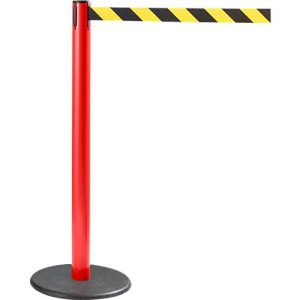 RS-GUIDESYSTEMS® Gurtpfosten GLA 28, rot, Gurt schwarz/gelb RS-GUIDESYSTEMS® Gurtpfosten GLA 28, rot, Gurt schwarz/gelb