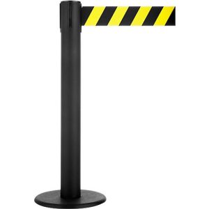 RS-GUIDESYSTEMS Gurtpfosten GLA 86, Metall, Höhe 1000 mm, Gurtbandmaß L 7000 x B 100 mm, gelb/schwarz schraffiert RS-GUIDESYSTEMS Gurtpfosten GLA 86, Metall, Höhe 1000 mm, Gurtbandmaß L 7000 x B 100 mm, gelb/schwarz schraffiert