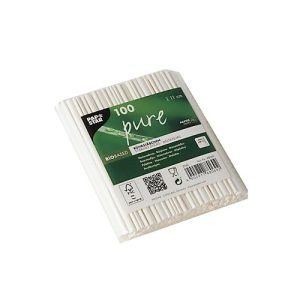 Rührstäbchen Papstar Pure, Einweg, L 110 mm, 100 % biologisch abbaubar, FSC®-zertifiziertes Papier, weiß, 100 Stück Rührstäbchen Papstar Pure, Einweg, L 110 mm, 100 % biologisch abbaubar, FSC®-zertifiziertes Papier, weiß, 100 Stück