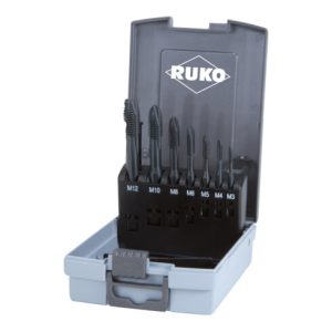 RUKO 7-teiliger Maschinengewindebohrer-Satz HSS Co 5 VAP Form B RUKO 7-teiliger Maschinengewindebohrer-Satz HSS Co 5 VAP Form B
