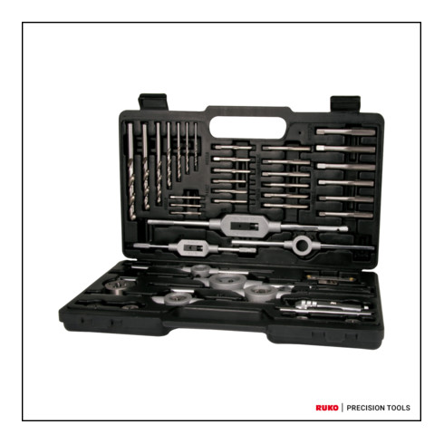 RUKO Gewindeschneidwerkzeug-Satz HSS 45-teilig