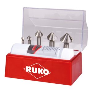 RUKO Kegel- und Entgratsenker-Satz DIN 335 Form C 90° HSS RUKO Kegel- und Entgratsenker-Satz DIN 335 Form C 90° HSS