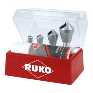 RUKO Kegel- und Entgratsenker-Satz mit Querloch 90° HSS Co 5 5-teiliger Kegel- und Entgratsenker-Satz RUKO Kegel- und Entgratsenker-Satz mit Querloch 90° HSS Co 5 5-teiliger Kegel- und Entgratsenker-Satz