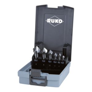 RUKO Kegelsenkersatz DIN335 C 90Grad 6,3-20,5mm HM Z.3 6tlg.Ku.-Kassette RUKO Kegelsenkersatz DIN335 C 90Grad 6,3-20,5mm HM Z.3 6tlg.Ku.-Kassette