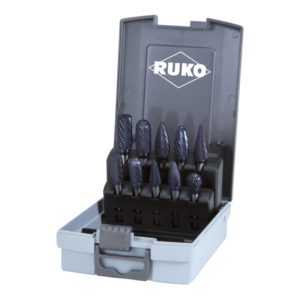 RUKO Kleinfrässtiftesatz Schaft-D.10/12mm 10tlg.HM TiCN Verz.Kreuz Ku.-Kassette RUKO Kleinfrässtiftesatz Schaft-D.10/12mm 10tlg.HM TiCN Verz.Kreuz Ku.-Kassette