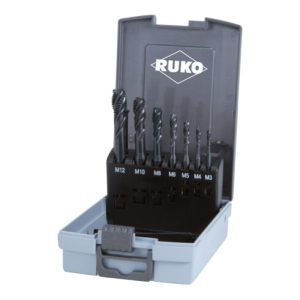 RUKO Maschinengewindebohrerset DIN371/376 Form C M3-M12 7tlg.HSS-Co5-VAP RUKO Maschinengewindebohrerset DIN371/376 Form C M3-M12 7tlg.HSS-Co5-VAP