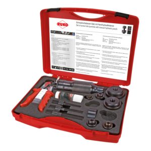 Ruko Schraublochstanzen-Satz 5 Hydraulik im Kunststoffkoffer Ruko Schraublochstanzen-Satz 5 Hydraulik im Kunststoffkoffer